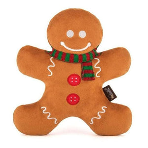 Christmas Gingerbread Man - Plush Dog Toy