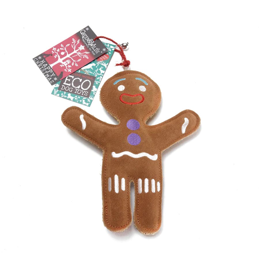 Jean Genie the Gingerbread Person Eco Toy - Eco dog toy